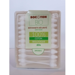 Bocoton BIO- Ekologiczne patyczki kosmetyczne dla dzieci i niemowląt 60 szt